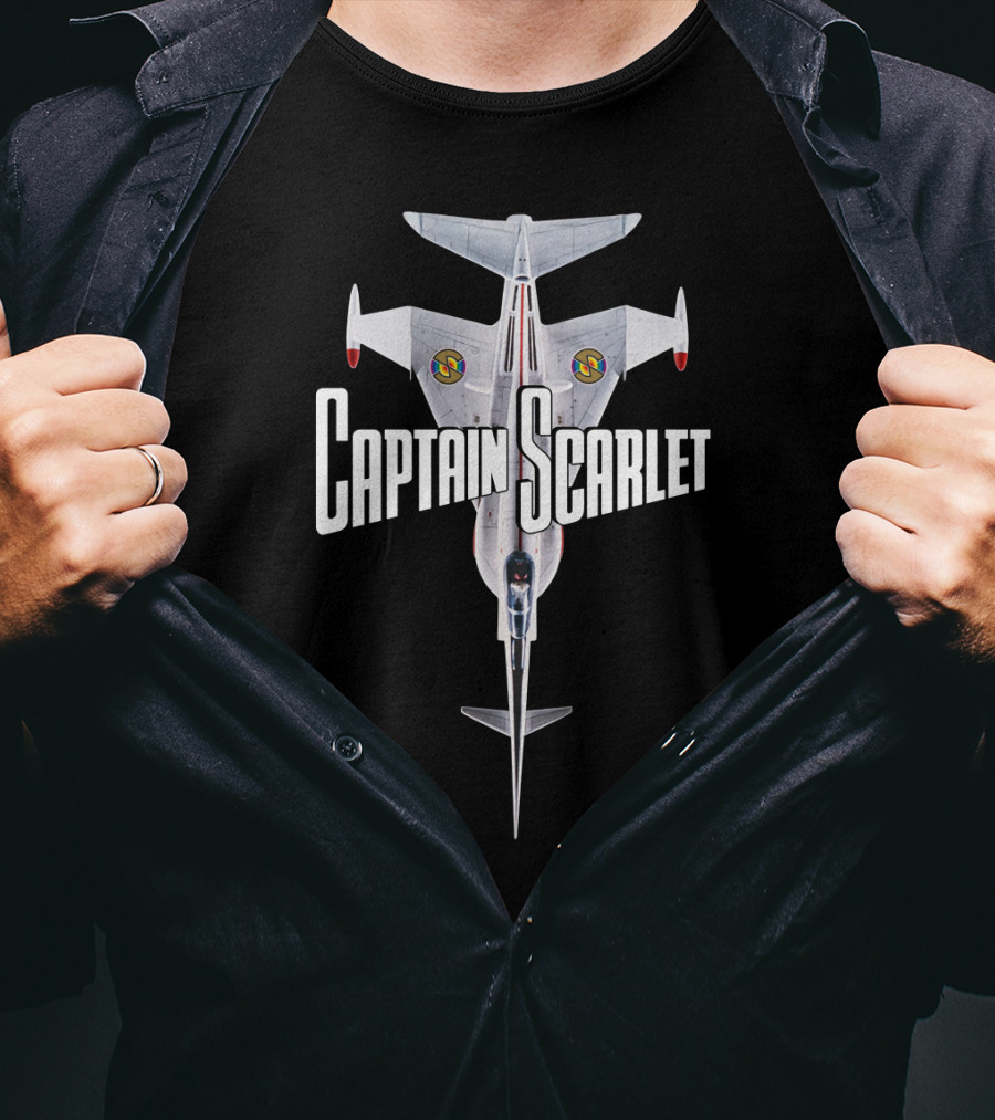 Captain Scarlet Spectrum Angel Interceptor Aircraft T-Shirt