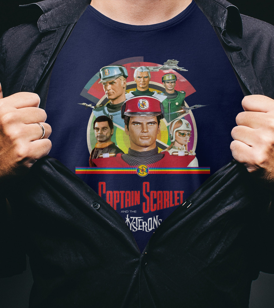 Captain Scarlet And The Mysterons Animated Series Characters Group T-Shirt