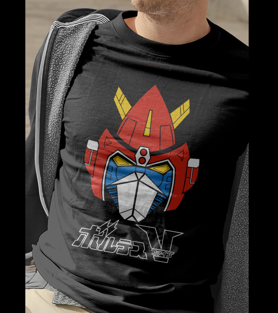 Chodenji Machine Voltes V Robot Head Japanese Text T-Shirt