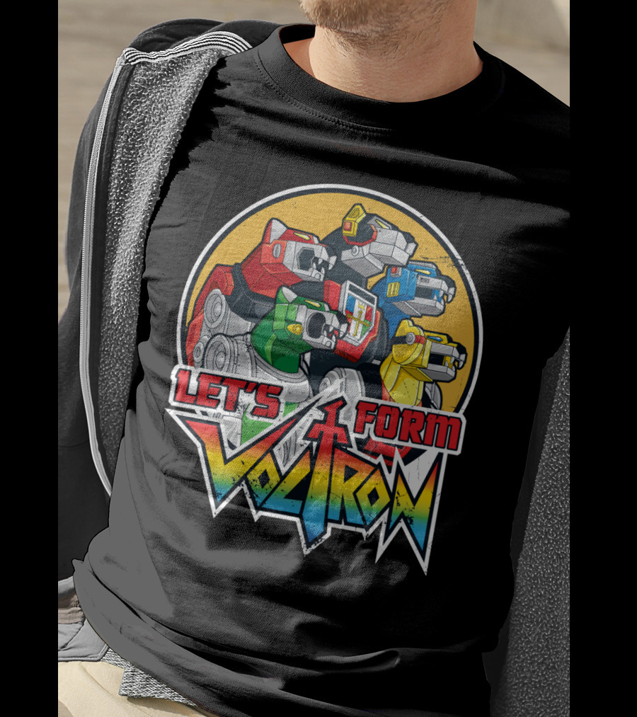 Let’s Form Voltron Lions Retro Iconic Team Assembly T-Shirt