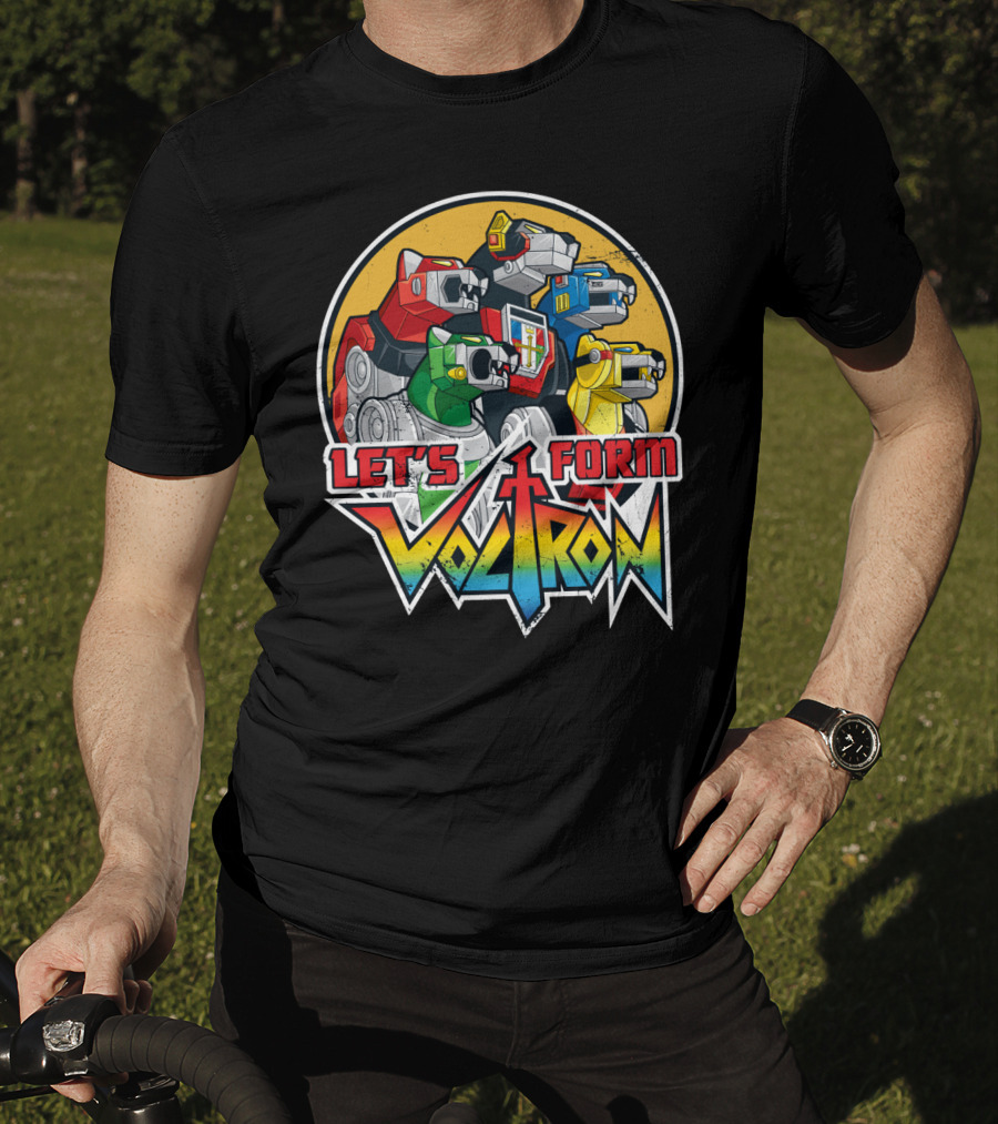 Let’s Form Voltron Lions Retro Iconic Team Assembly T-Shirt