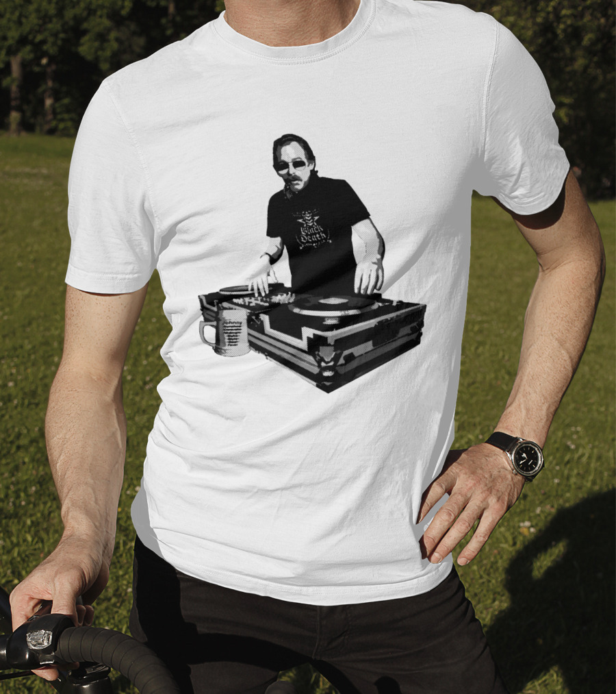 DJ Fever Black Death Coffee Turntable Maven T-Shirt