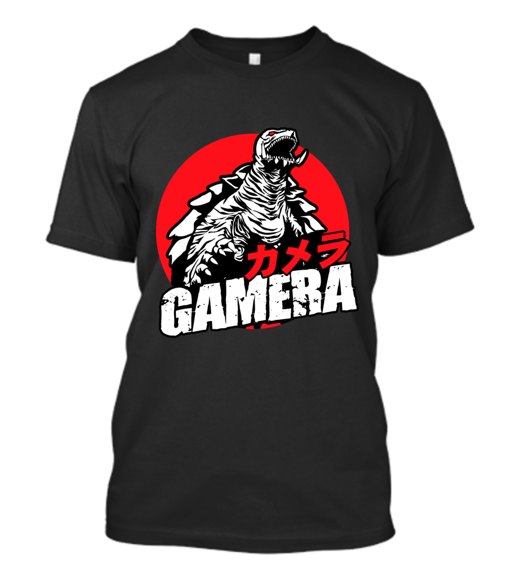 GAMERA Flying Turtle Kaiju Red Circle Background T-Shirt