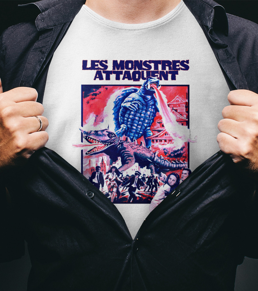 Les Monstres Attaquent Gamera French T-Shirt