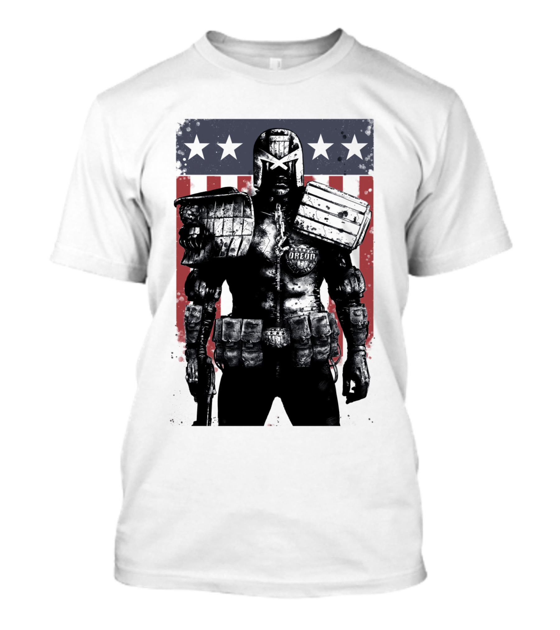 Judge Dredd Judgement Day Stars And Stripes Comic Hero T-Shirt