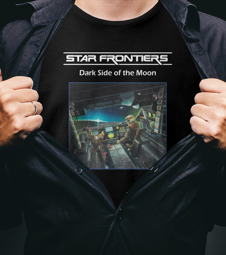 Star Frontiers Dark Side Of The Moon Spaceship Interior Scene T-Shirt