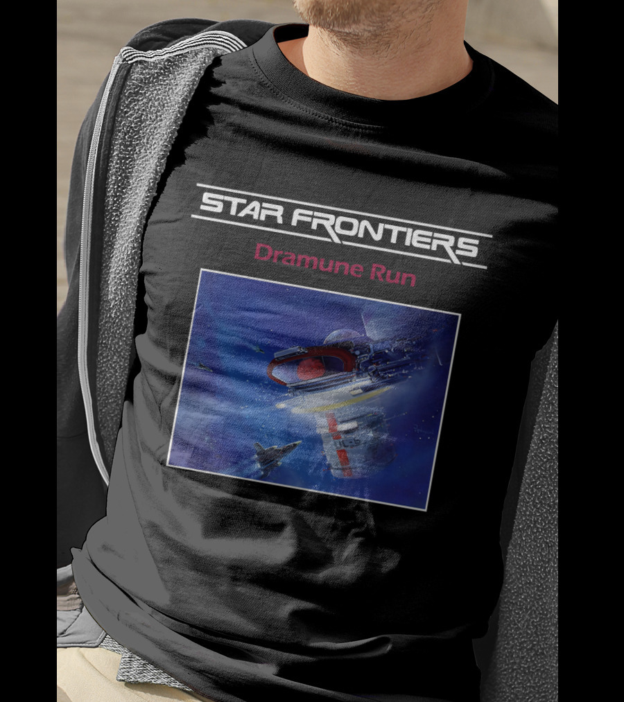 Star Frontiers Dramune Run Space Adventure Scene T-Shirt
