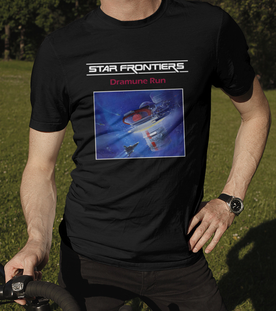 Star Frontiers Dramune Run Space Adventure Scene T-Shirt
