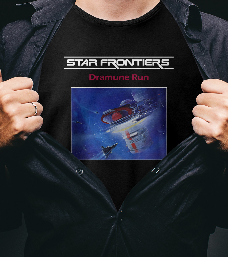 Star Frontiers Dramune Run Space Adventure Scene T-Shirt