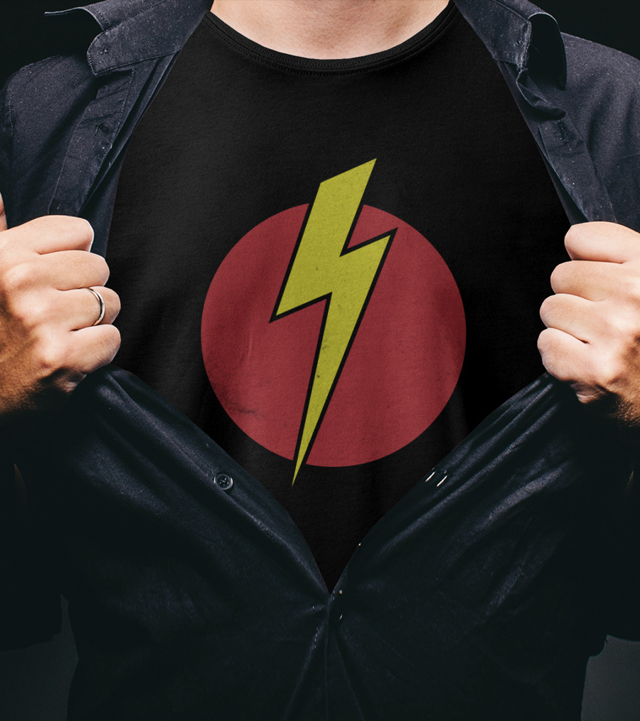 Flash Gordon Lightning Bolt Red Circle T-Shirt