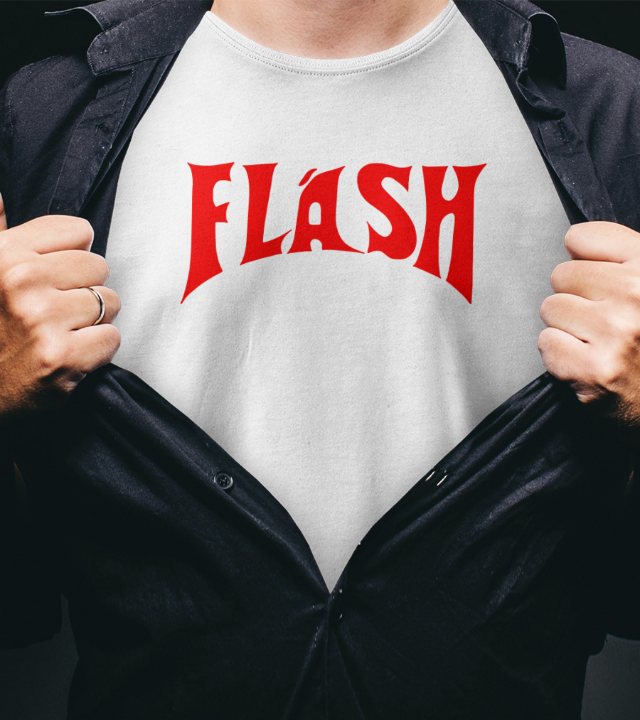 Flash Gordon Retro Style Typography Red T-Shirt