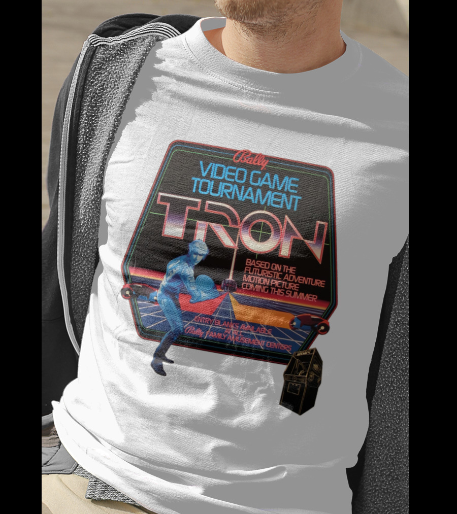 Bally Video Game Tournament Tron Based On The Futuristic Adventure Motion Picture Coming This Summer T-Shirt