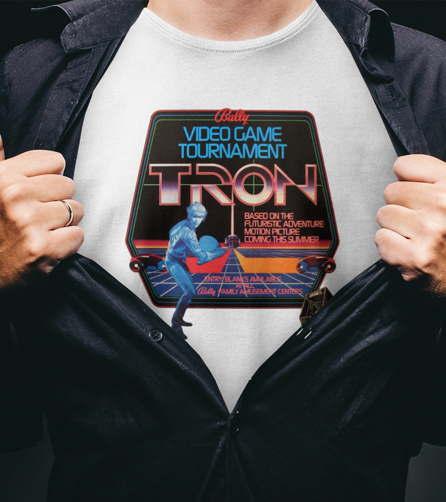 Bally Video Game Tournament Tron Based On The Futuristic Adventure Motion Picture Coming This Summer T-Shirt