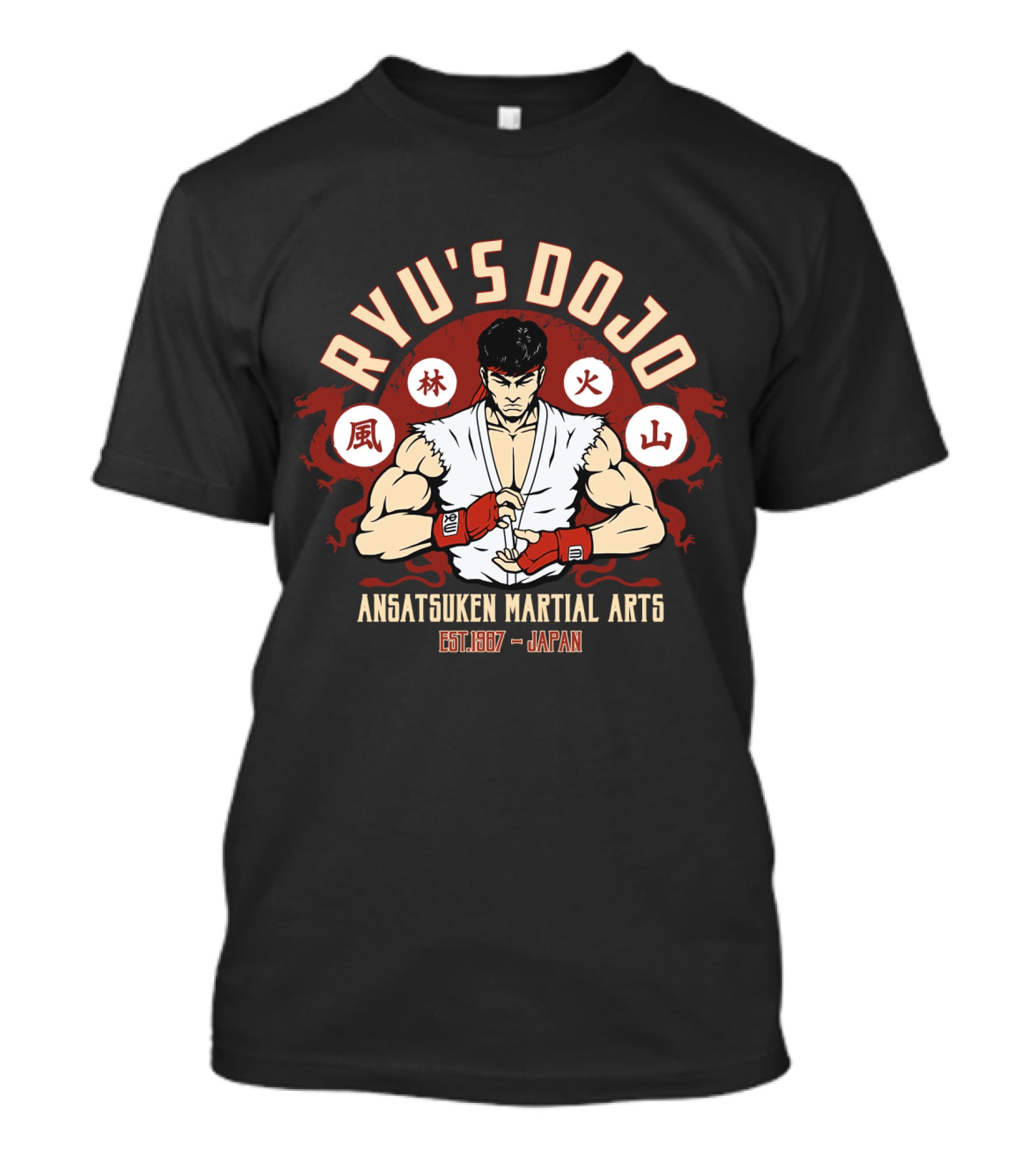 Ryu's Dojo Ansatsu-Ken Martial Arts Est 1987 Japan T-Shirt
