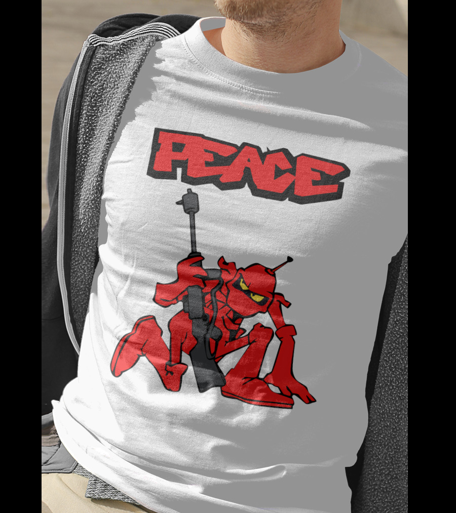 PEACE Ant Holding Rifle T-Shirt