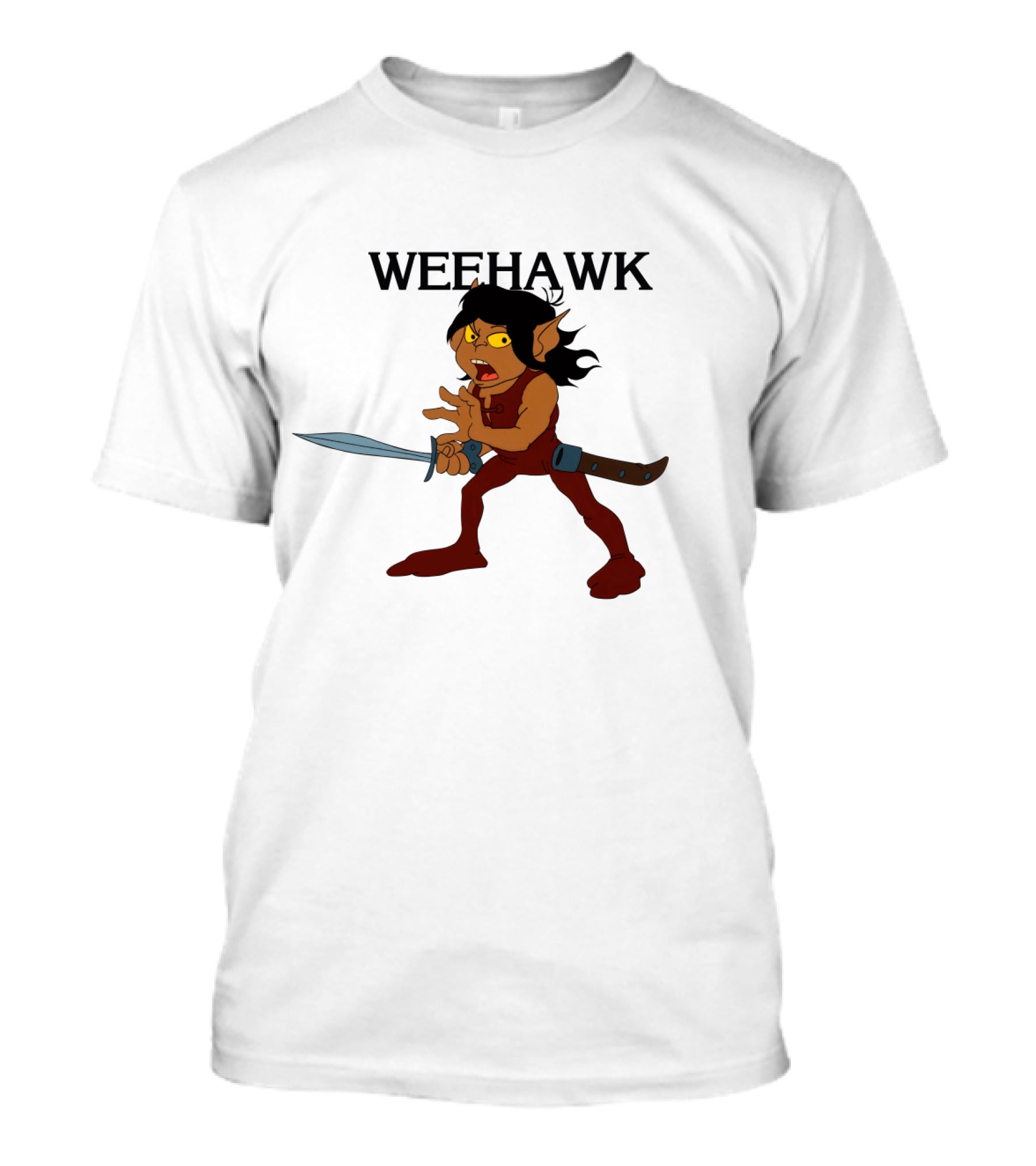 Weehawk Wizards Sword Wielding Animated Character T-Shirt