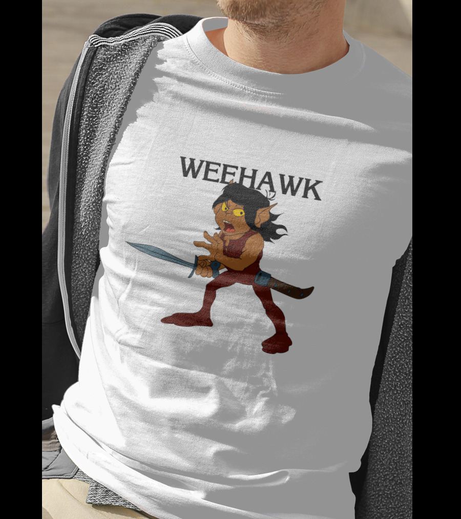 Weehawk Wizards Sword Wielding Animated Character T-Shirt