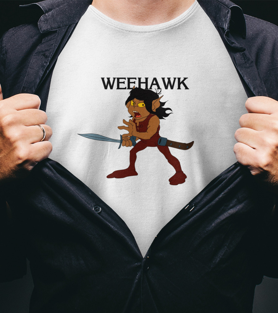 Weehawk Wizards Sword Wielding Animated Character T-Shirt