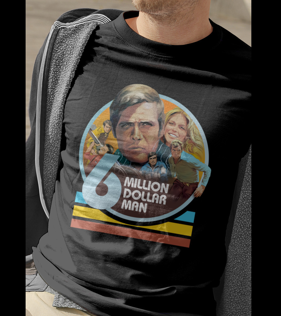 6 Million Dollar Man Retro Action Adventure Iconic Characters T-Shirt