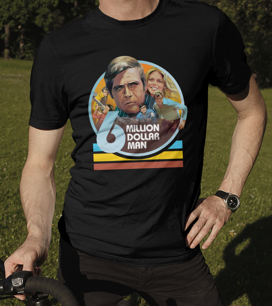 6 Million Dollar Man Retro Action Adventure Iconic Characters T-Shirt