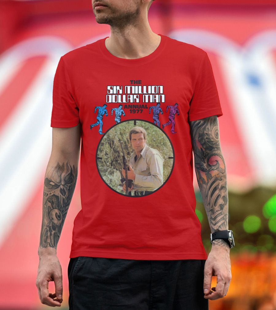 The Six Million Dollar Man Running Figures Annual 1977 T-Shirt