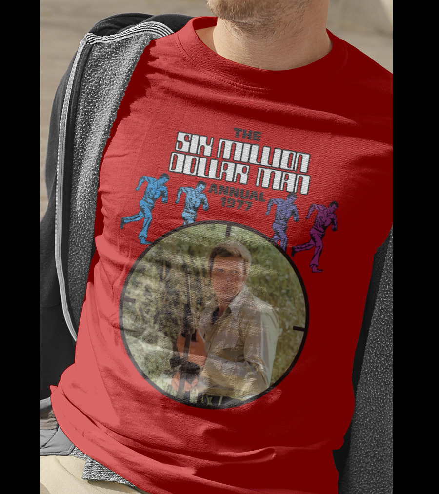 The Six Million Dollar Man Running Figures Annual 1977 T-Shirt