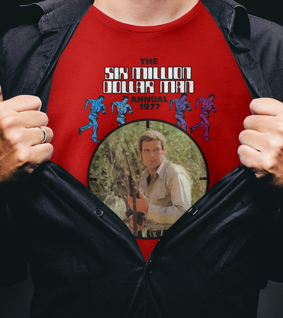The Six Million Dollar Man Running Figures Annual 1977 T-Shirt