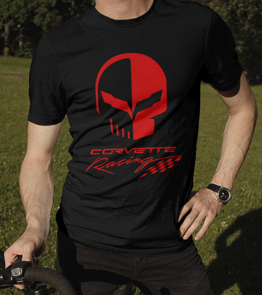 Corvette Racing Skull Red T-Shirt