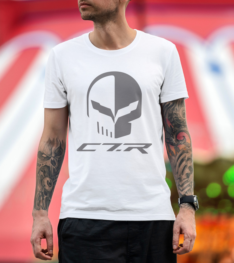 C7R Corvette Skull Iconic T-Shirt