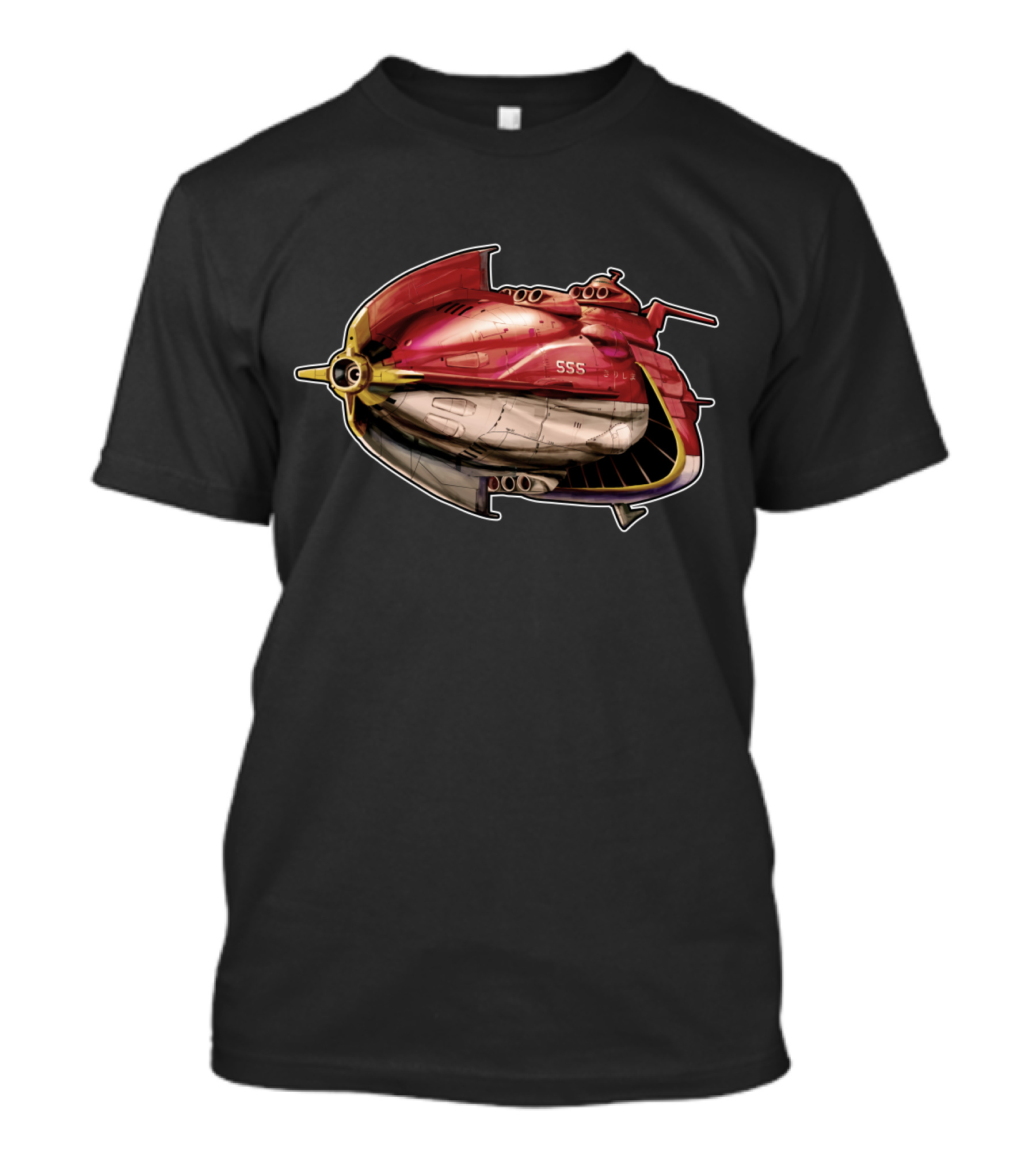 Space Battleship Yamato Kirishima SSS Retro Spaceship T-Shirt