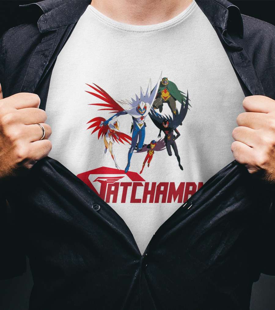 Battle Of The Planets Gatchaman Heroic Team Formation T-Shirt