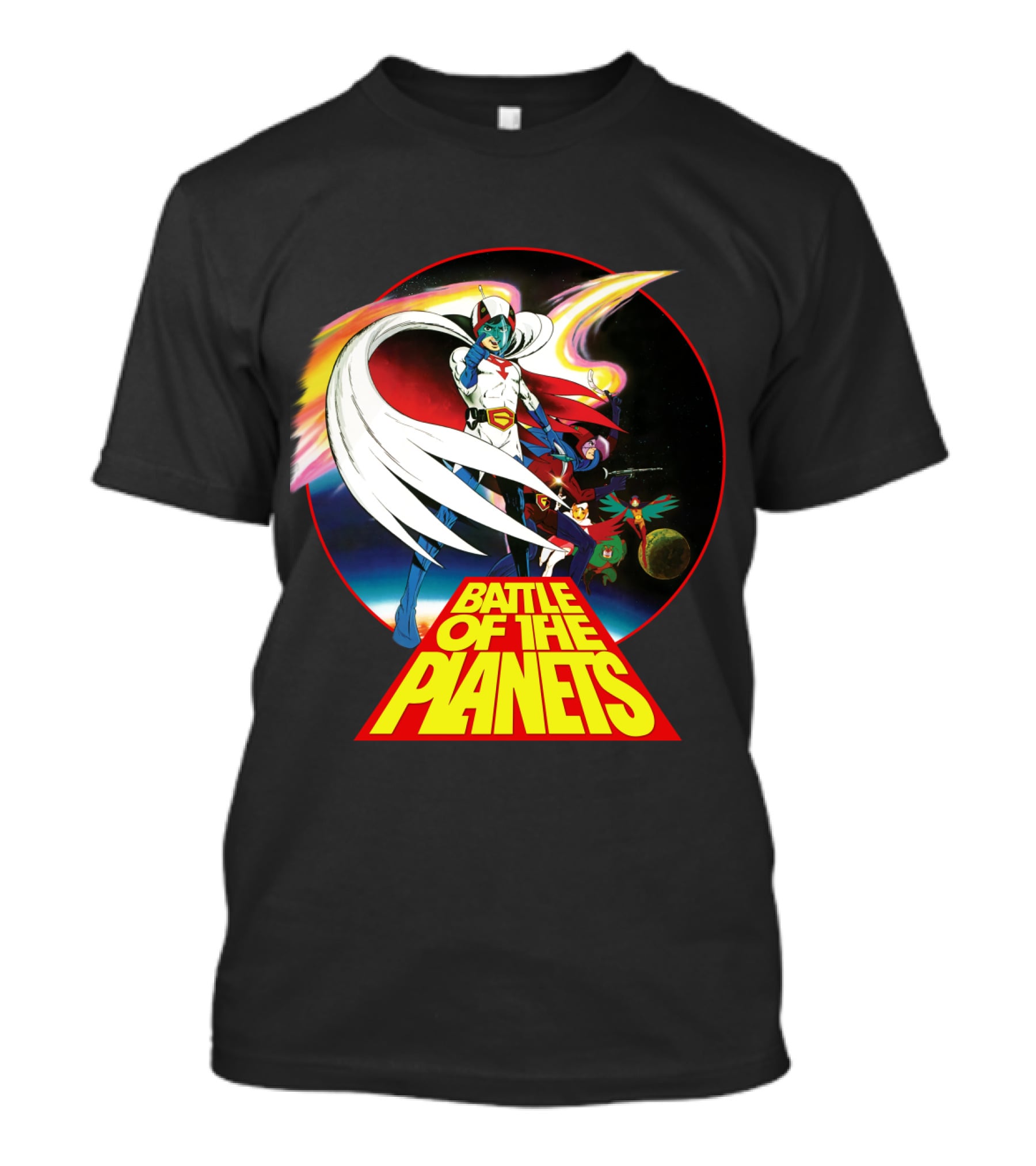 Battle Of The Planets 80s G-Force Team Astronauts And Planets T-Shirt