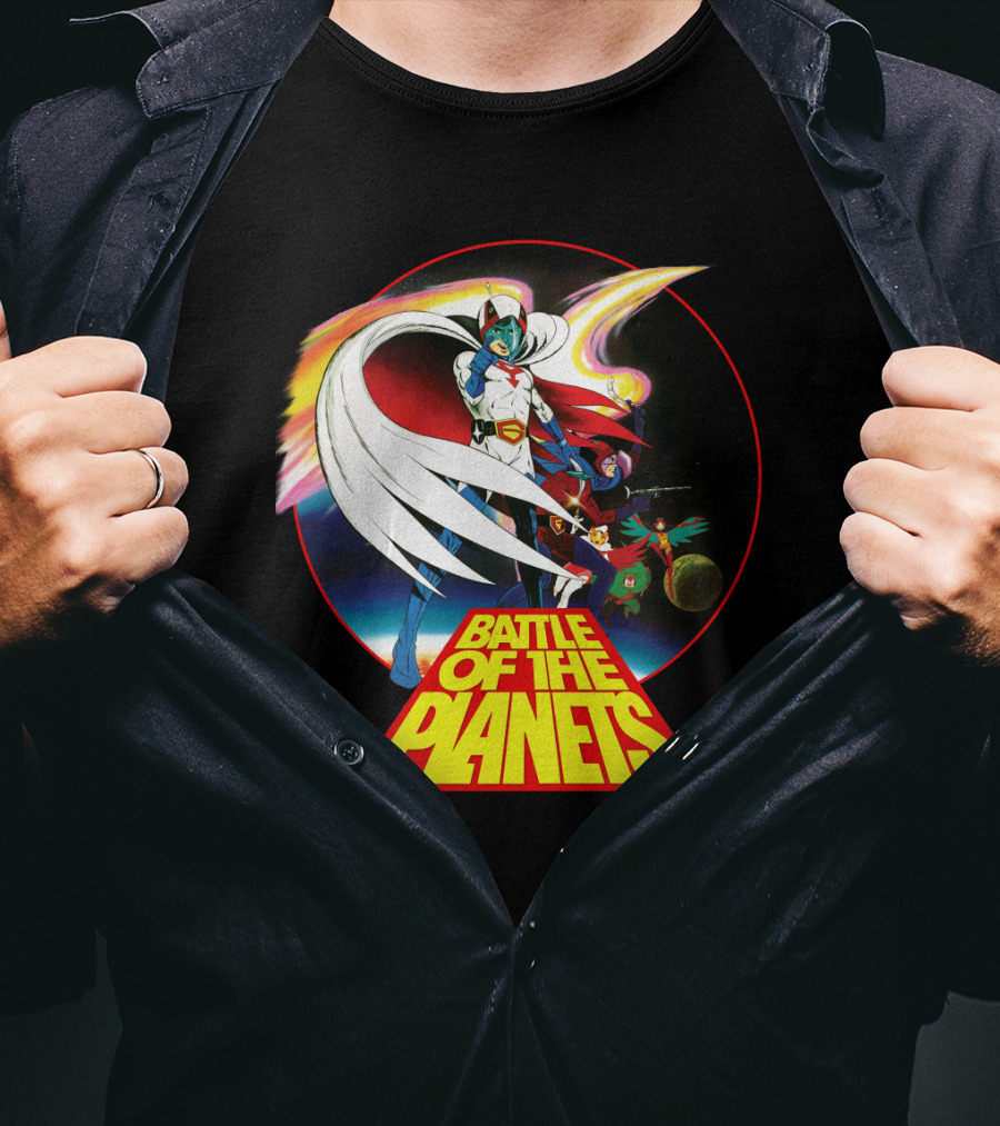 Battle Of The Planets 80s G-Force Team Astronauts And Planets T-Shirt