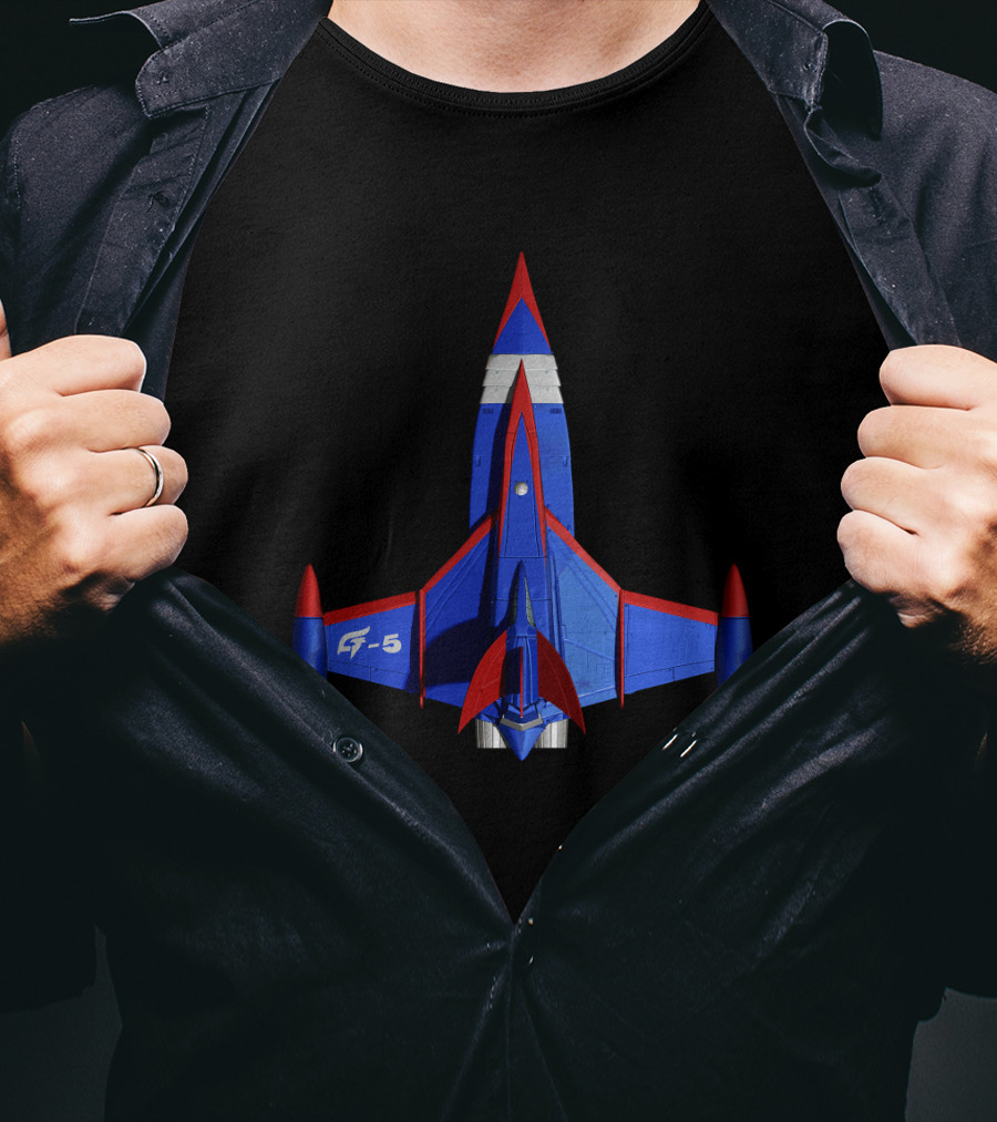 Battle Of The Planets G5 Up Jet Fighter Spaceship T-Shirt