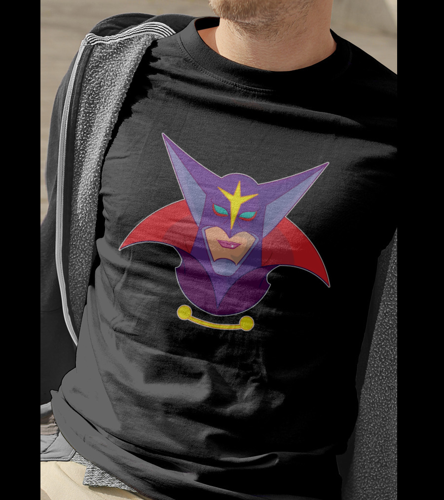 Zoltar Battle Of The Planets Villain Mask Emblem T-Shirt