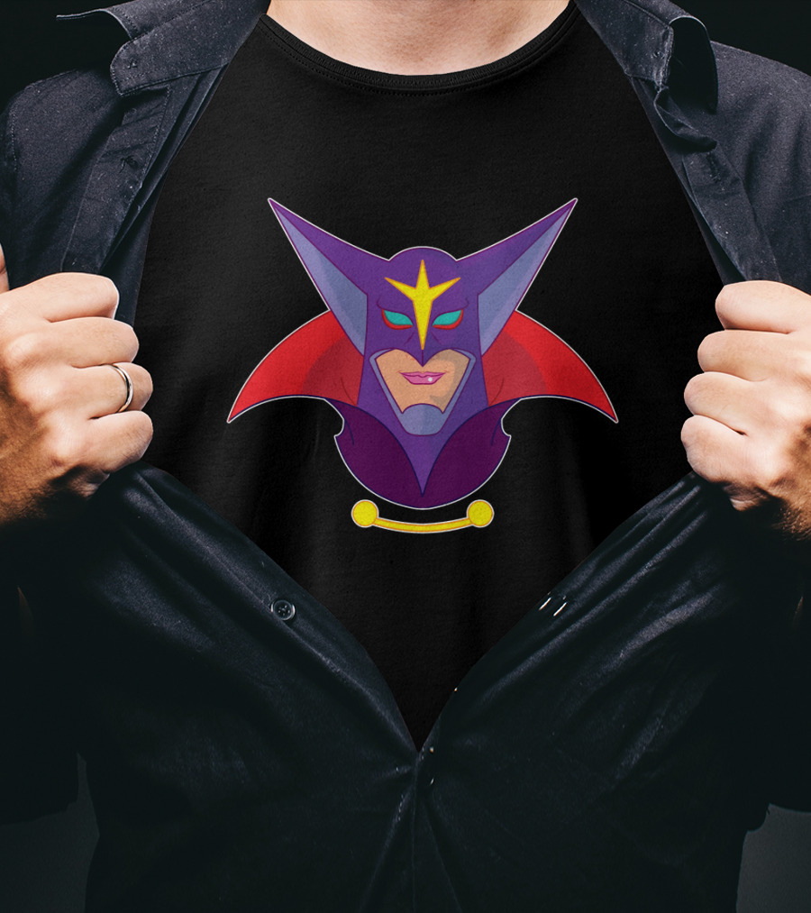 Zoltar Battle Of The Planets Villain Mask Emblem T-Shirt