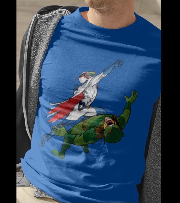 Science Ninja Team Gatchaman Battle Of The Planets Dynamic Heroic Battle Scene T-Shirt