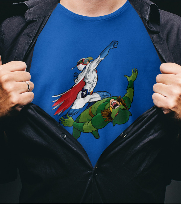 Science Ninja Team Gatchaman Battle Of The Planets Dynamic Heroic Battle Scene T-Shirt