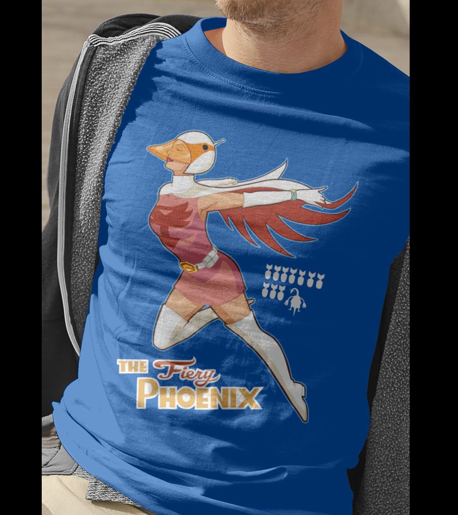The Fiery Phoenix Winged Hero Vintage Flight T-Shirt