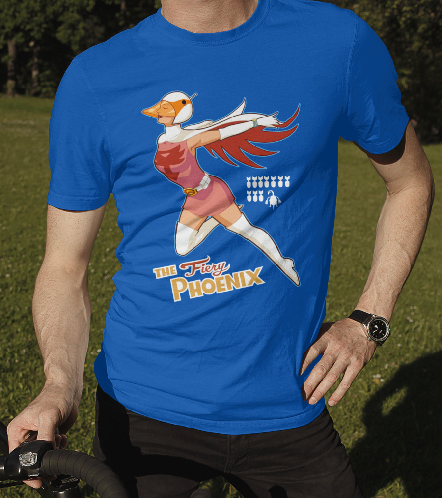 The Fiery Phoenix Winged Hero Vintage Flight T-Shirt