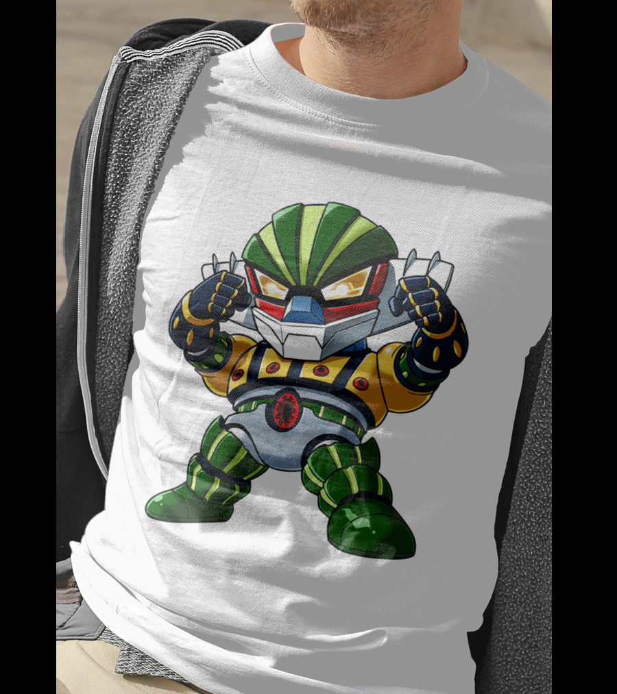 Jeeg SD Robot Anime Character Bold And Colorful Pose T-Shirt