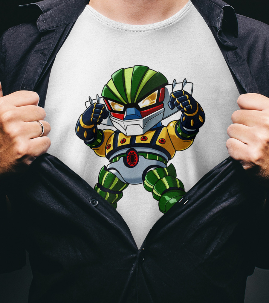 Jeeg SD Robot Anime Character Bold And Colorful Pose T-Shirt