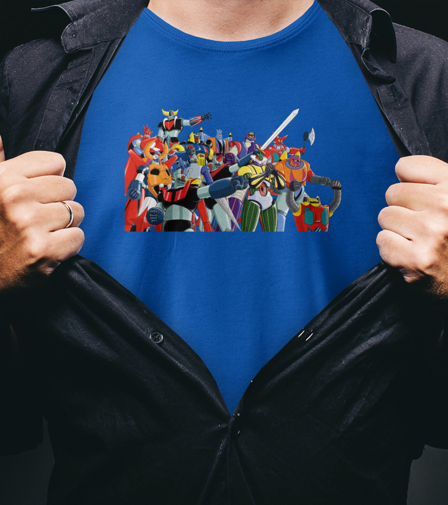 Nagai's Super Robot Heroes Collection Mazinger Getter Robo Grendizer T-Shirt