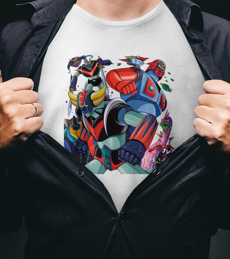 Mazinger Z Great Mazinger Boss Borot Koji Kabuto Tetsuya Tsurugi Iconic Robot Heroes Battle T-Shirt