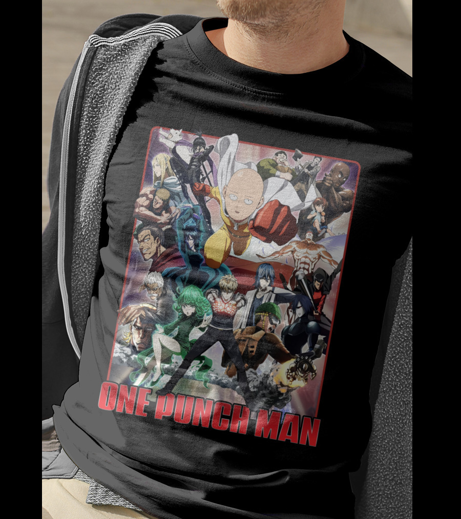 One Punch Man Cast Of Characters Ensemble T-Shirt