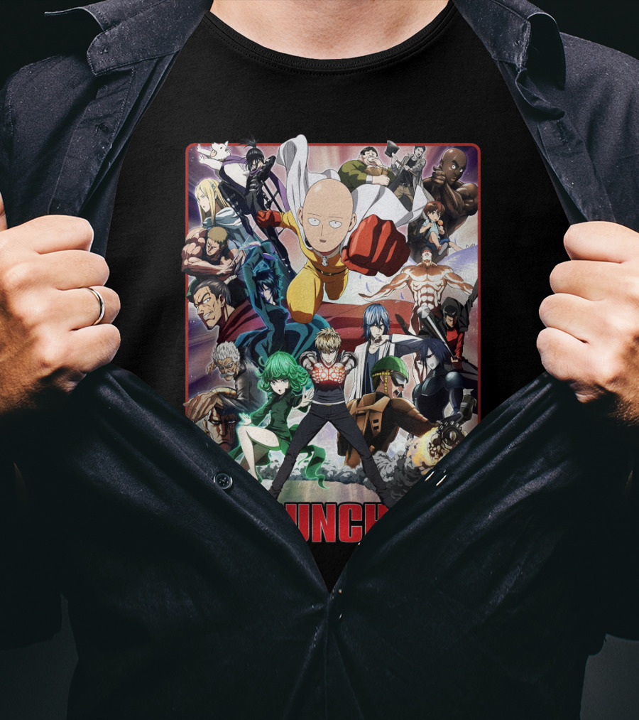 One Punch Man Cast Of Characters Ensemble T-Shirt