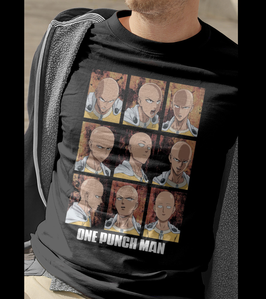One Punch Man Saitama Nine Expressions T-Shirt