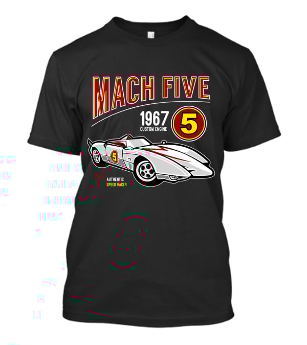 Mach Five 1967 Custom Engine Authentic Speed Racer T-Shirt