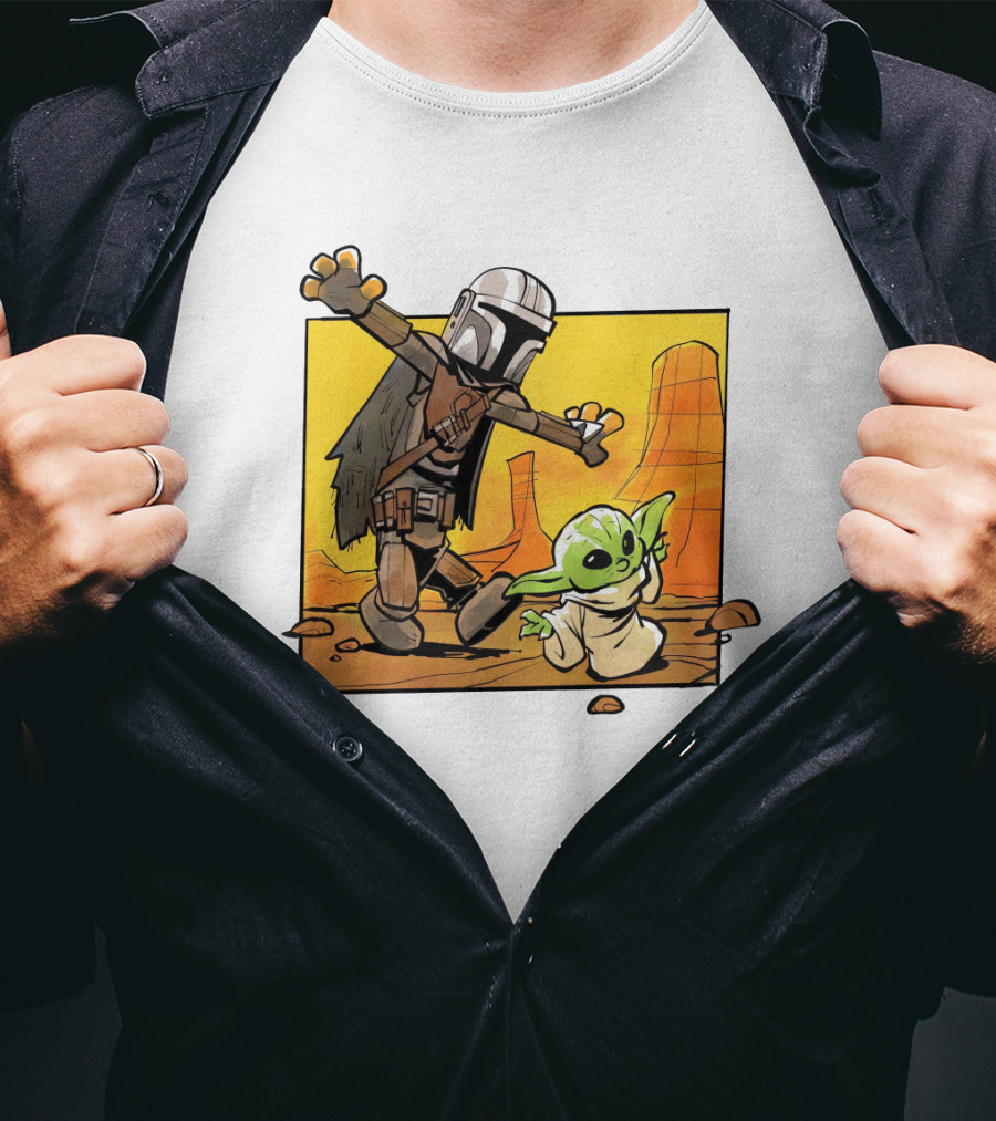 The Mandalorian And Grogu Desert Adventure Baby Yoda T-Shirt