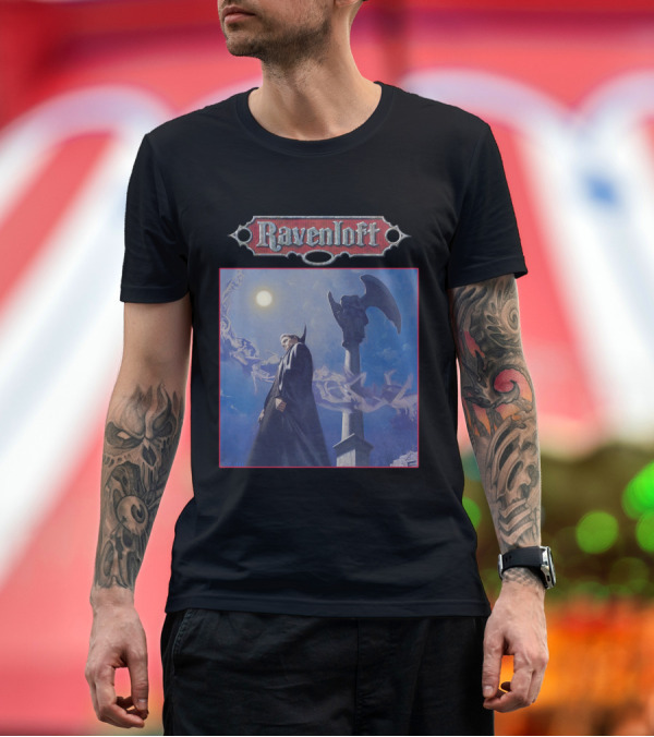 Premium T-Shirt: Ravenloft Vampire Night Gothic Scene T-Shirt Ravenloft Vampire Night Gothic Scene T-Shirt
